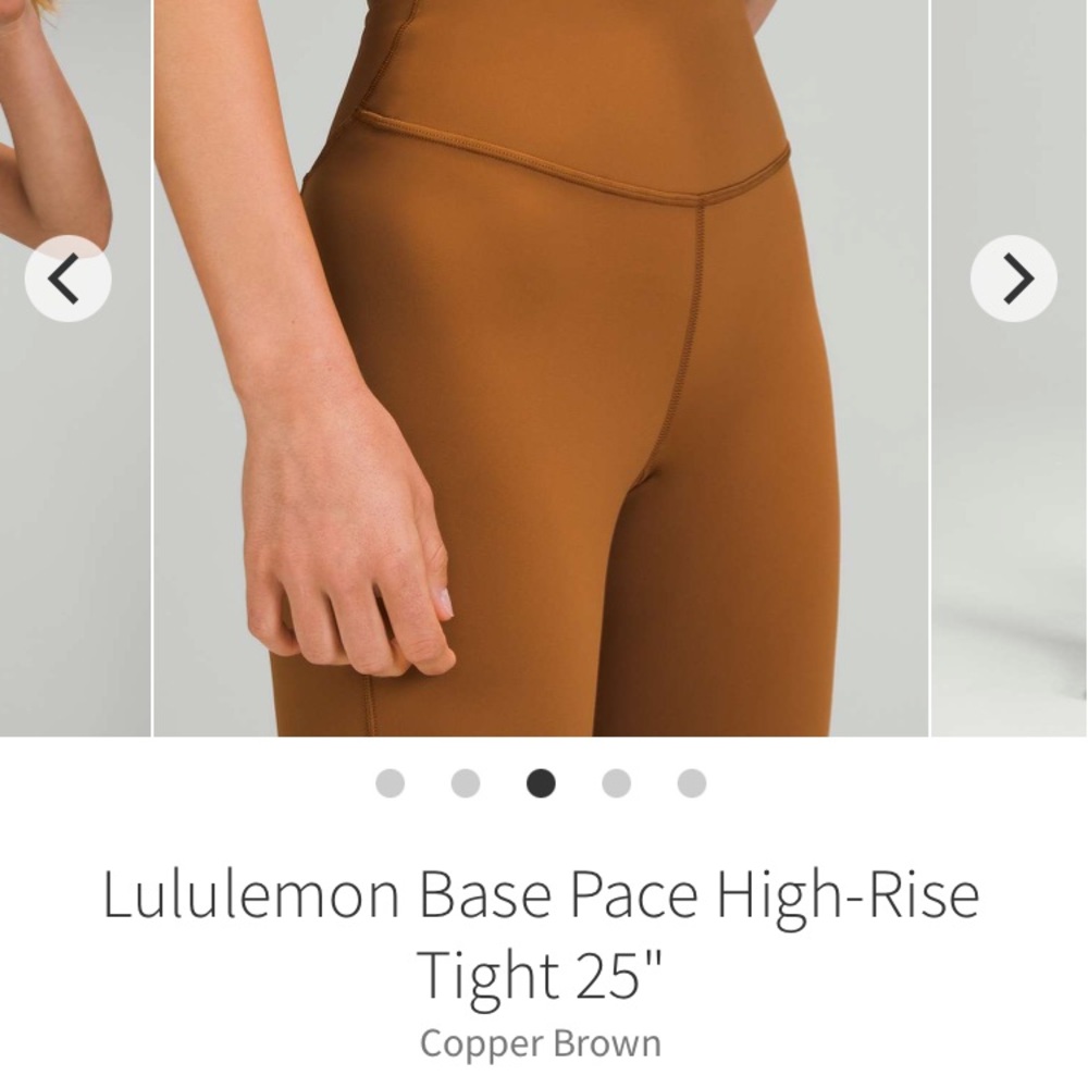 Lululemon base pace tights size 8
